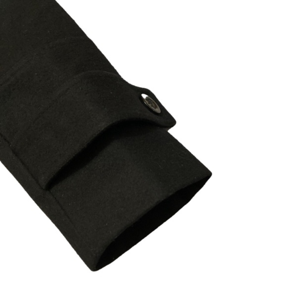 Hooded Toggle Black Pea Coat - Picture 7 of 10